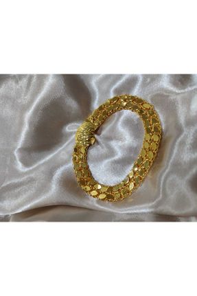 دستبند جواهر طلائی زنانه فولاد ( استیل ) کد 822633203
