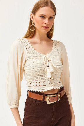 بلوز طوسی زنانه ساده Olalook - کد 822711306