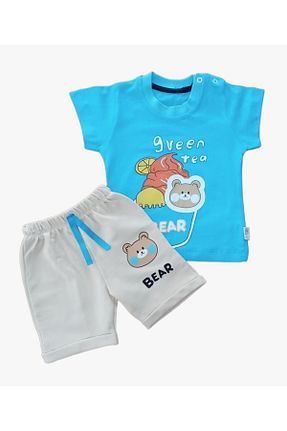 ست بالاتنه و پائین تنه آبی بچه گانه بافتنی RoyaL Kids - کد 822691518