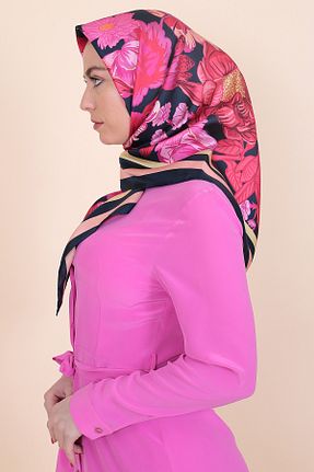دستمال گردن صورتی زنانه ابریشم LAVİNİST - کد 822704765