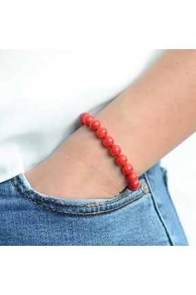 دستبند جواهر قرمز زنانه سنگ طبیعی Padore Accessory - کد 822766308