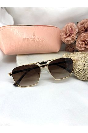 عینک آفتابی قهوه ای زنانه UV400 Di Caprio - کد 822826931