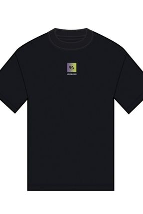 تی شرت مشکی مردانه اسلیم فیت یقه گرد کد 822828480