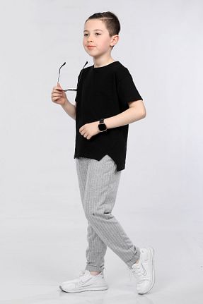 ست بالاتنه و پائین تنه مشکی بچه گانه بافتنی MORNIO - کد 815171290