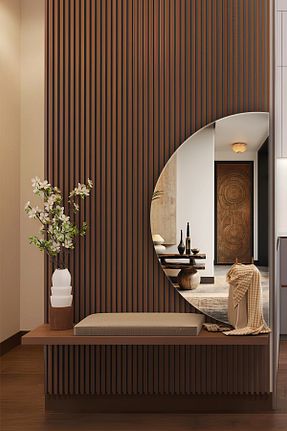 آینه قهوه ای 50 x 90 Decorita - کد 823023534
