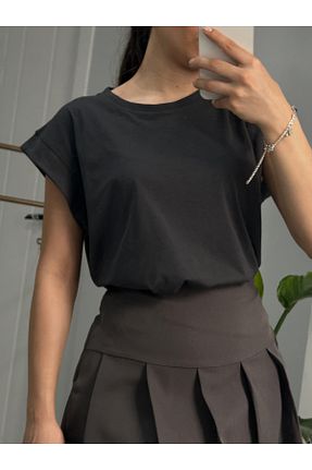 تیشرت طوسی زنانه رگولار RaVe Collection - کد 814454419