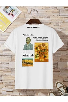تیشرت سفید زنانه اورسایز x-compass life - کد 822786455