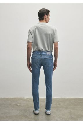 شلوار جین آبی مردانه پاچه تنگ جین ساده پوشاک ورزشی کد 823010449