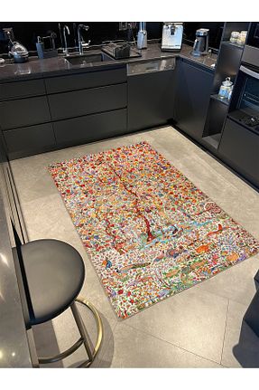 فرش رنگی قابل شستشو Rugs Modern Halı - کد 823132783