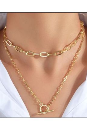 گردنبند جواهر طلائی زنانه کد 823130063