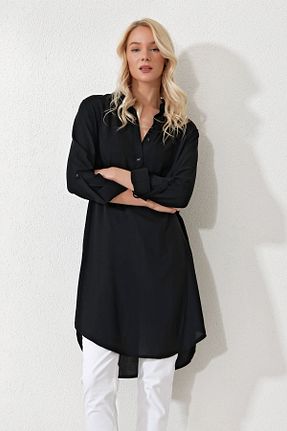 بلوز مشکی زنانه ساده Trend Alaçatı Stili - کد 813651140