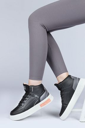 کفش اسنیکر مشکی زنانه بند دار Jump - کد 738817475