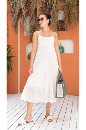 لباس سفید زنانه بافتنی رگولار کد 822716952