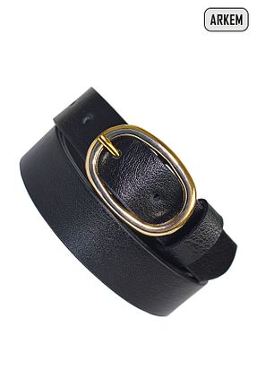 کمربند مشکی زنانه چرم مصنوعی Arkem Kemer - کد 822788056