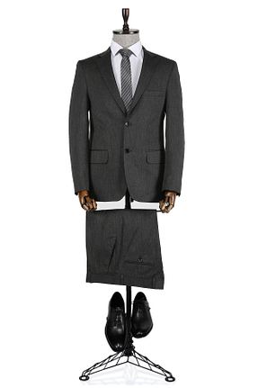 کت و شلوار طوسی مردانه یقه پرستوئی sarprun fashion - کد 822861018