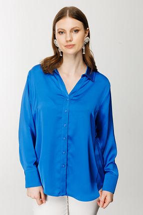 پیراهن سرمه ای زنانه رگولار Ekol - کد 822979684