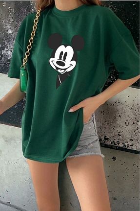 تیشرت سبز زنانه اورسایز DOLCE MORE - کد 823098846