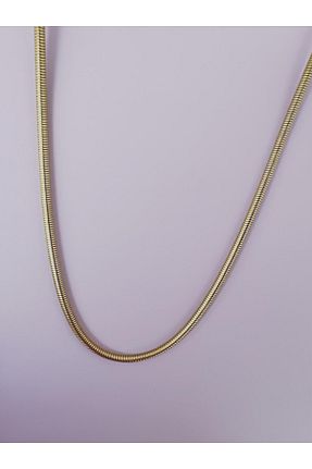 گردنبند استیل ( فولاد ) طلائی زنانه استیل (فولاد) Quella Takı - کد 823128272