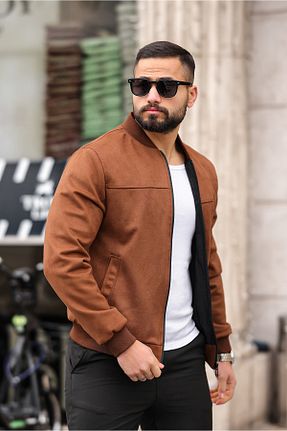 کت قهوه ای مردانه اسلیم فیت BearGlam - کد 803954048