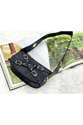 کیف دوشی مشکی زنانه چرم مصنوعی KIRASE - کد 823509509