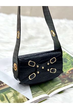 کیف دوشی مشکی زنانه چرم مصنوعی KIRASE - کد 823509509