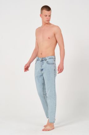 شلوار جین آبی مردانه پاچه لوله ای ساده کد 823514228
