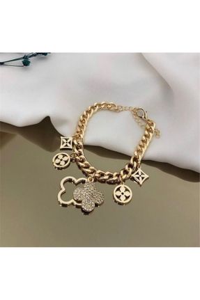 دستبند جواهر طلائی زنانه کد 208973498