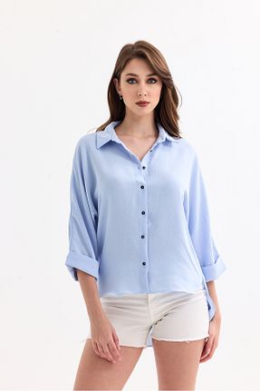 پیراهن آبی زنانه رگولار kabancım - کد 823222597
