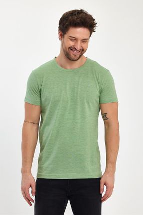 تی شرت سبز مردانه یقه خدمه کد 823244760