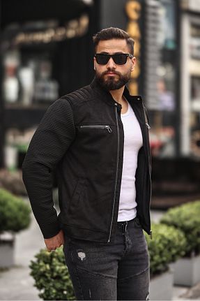 کت مشکی مردانه اسلیم فیت BearGlam - کد 814734685