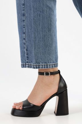 کفش پاشنه بلند کلاسیک مشکی زنانه چرم مصنوعی پاشنه پلت فرم پاشنه بلند ( +10 cm) کد 823379864