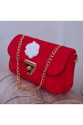 کیف دوشی قرمز زنانه پارچه ای Portanda - کد 822729060