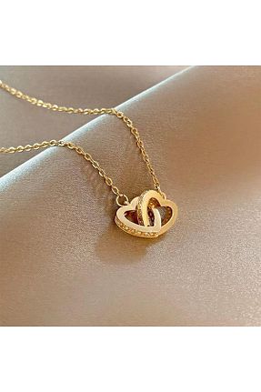 گردنبند استیل ( فولاد ) طلائی زنانه استیل ضد زنگ Bear&Pear - کد 823307738
