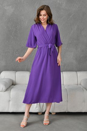 لباس بنفش زنانه بافتنی bayansepeti - کد 823333355
