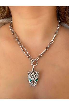 گردنبند جواهر زنانه برنجی TAKİŞKO - کد 823532010