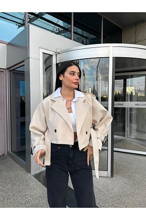 کت طوسی زنانه کراپ Lady Pixie - کد 823658932