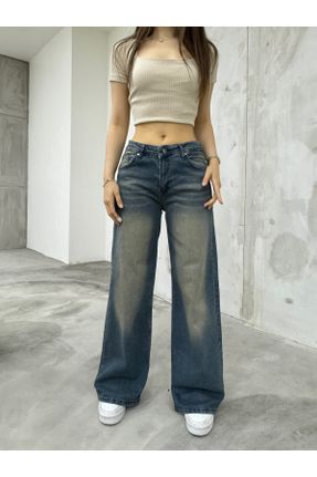 شلوار جین آبی زنانه پاچه لوله ای جین استاندارد پوشاک ورزشی کد 823859639