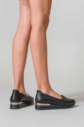 کفش کژوال مشکی زنانه چرم خالص Mammamia - کد 820768900