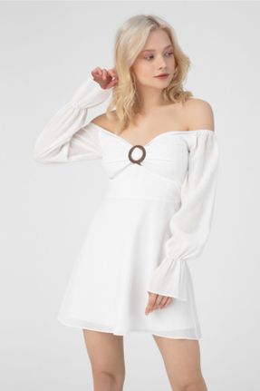 لباس سفید زنانه بافتنی رگولار کد 113364930