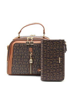 کیف دوشی بژ زنانه چرم مصنوعی Just Polo - کد 86626149