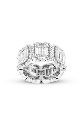 انگشتر نقره سفید زنانه زیرکن Khailo Silver - کد 114436649