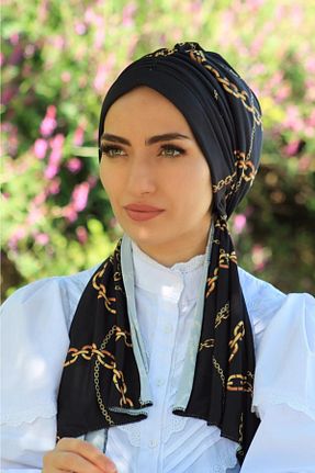 کلاه شنای حجاب مشکی زنانه AMİSOS BONE - کد 114750510