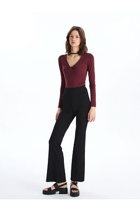 ساق شلواری مشکی زنانه بافتنی LC Waikiki - کد 823595172