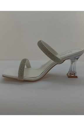 کفش مجلسی سفید زنانه پاشنه متوسط ( 5 - 9 cm ) پاشنه ساده چرم مصنوعی کد 823653957