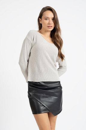 بلوز طوسی زنانه ساده RTD&VLD - کد 823722996