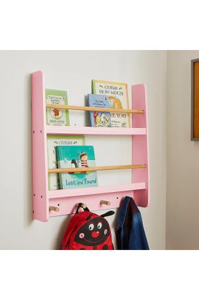 قفسه کتاب کودک صورتی چوب 60 cm کد 823811446