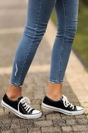 کفش کژوال مشکی زنانه تریکو پاشنه کوتاه ( 4 - 1 cm ) پاشنه ساده کد 102864554