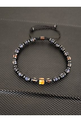 دستبند جواهر طوسی مردانه سنگ طبیعی tahrastone - کد 824041956