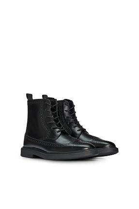بوت / نیم بوت مشکی مردانه چرم مصنوعی BOSS - کد 769324956