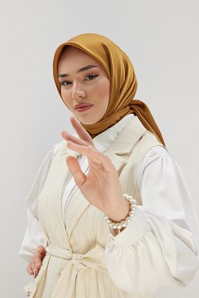 روسری زرد شیفون Silk Home - کد 823604731